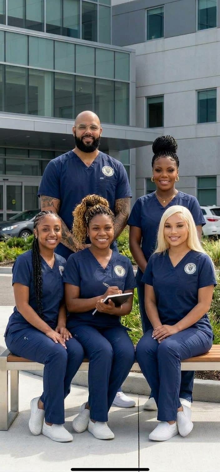 The Guardian Care of Charleston caregiving team in navy scrubs